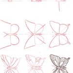 dibujar mariposas a lápiz