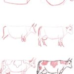 Dibujo vaca lápiz