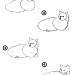 dibujar gato 4 pasos